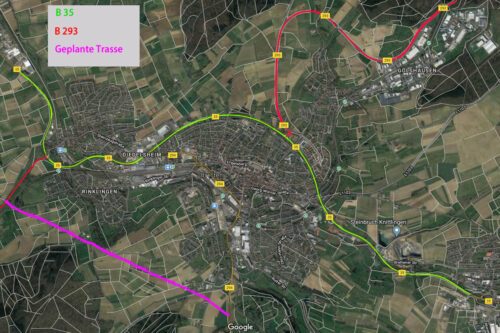 Geplante Südwestumfahrung von Bretten